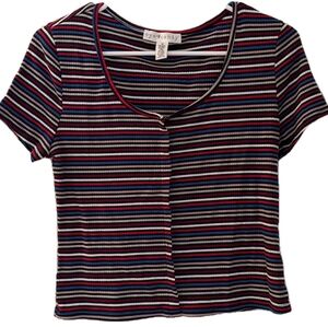 Eye Candy Retro Striped Crop Top